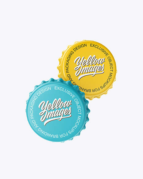 Matte Bottle Caps Mockup