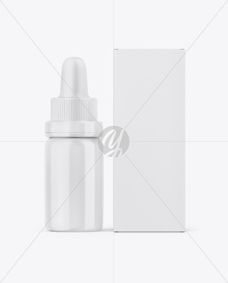 Download Glossy Diffuser Bottle W Paper Box Mockup In Packaging Mockups On Yellow Images Object Mockups