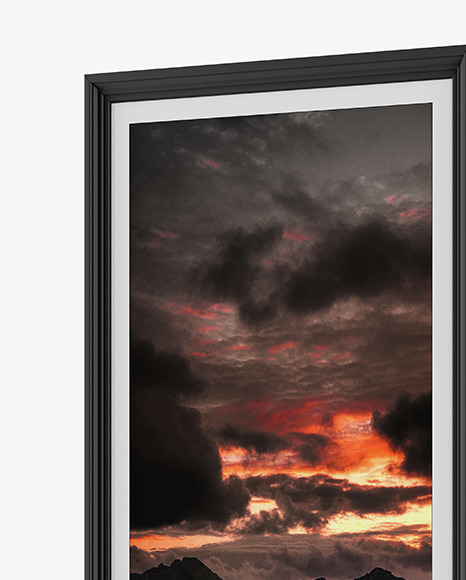 Photo Frame Mockup   Right Side View PSD #2