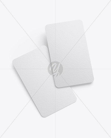 Two Paper Business Card Mockup PSD #3