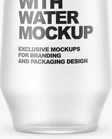 Frosted Glass With Water Mockup PSD #4