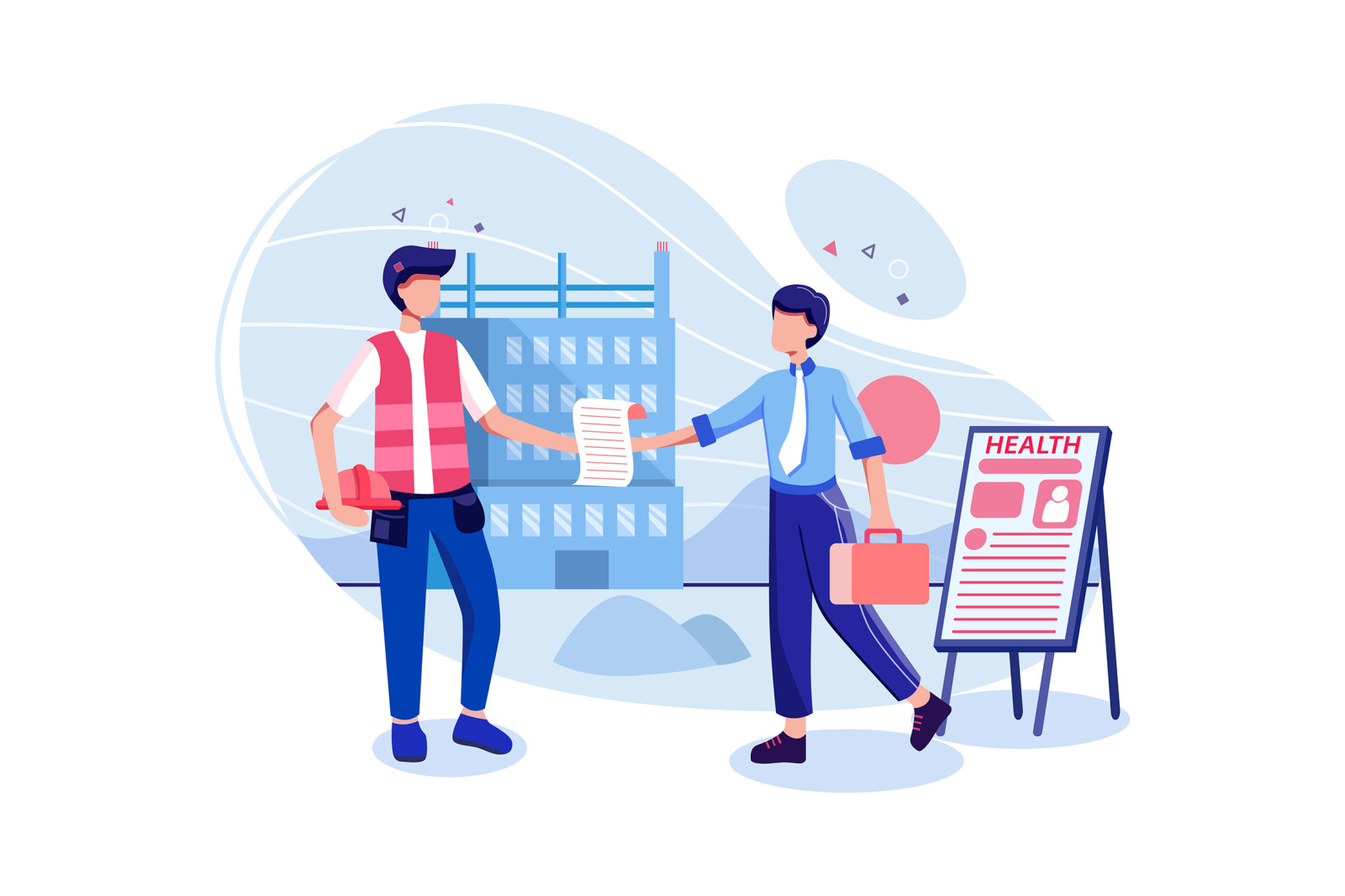 Insurance Services Illustration on Yellow Images Creative Store