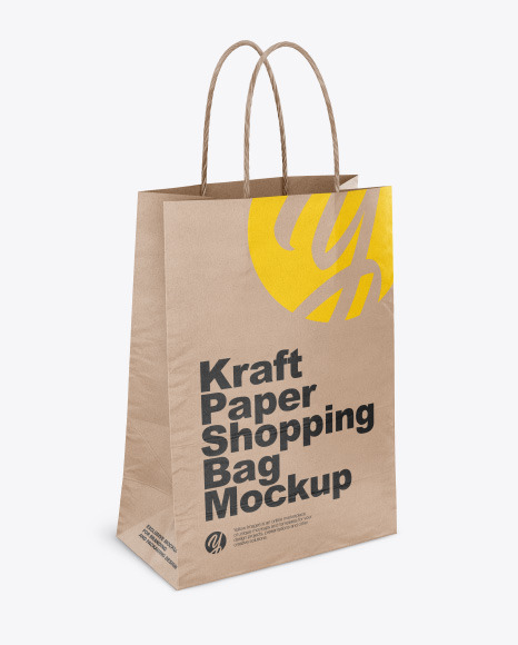 Download Kraft Cement Bag Mockup Yellow Author PSD Mockup Templates