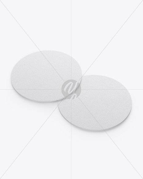 Paper Beverage Coasters Mockup In Stationery Mockups On Yellow Images Object Mockups