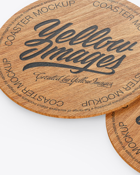 Download Wooden Beverage Coasters Mockup In Stationery Mockups On Yellow Images Object Mockups Yellowimages Mockups