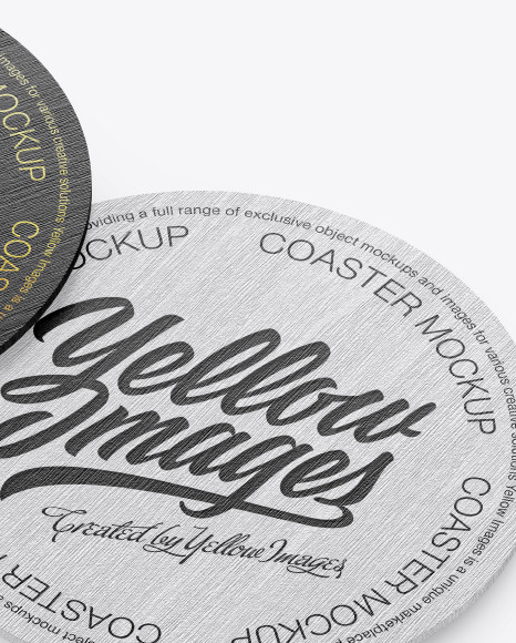 Wooden Beverage Coasters Mockup PSD #7