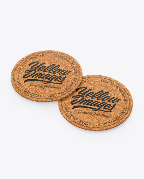 Download Cork Beverage Coasters Mockup In Stationery Mockups On Yellow Images Object Mockups Yellowimages Mockups