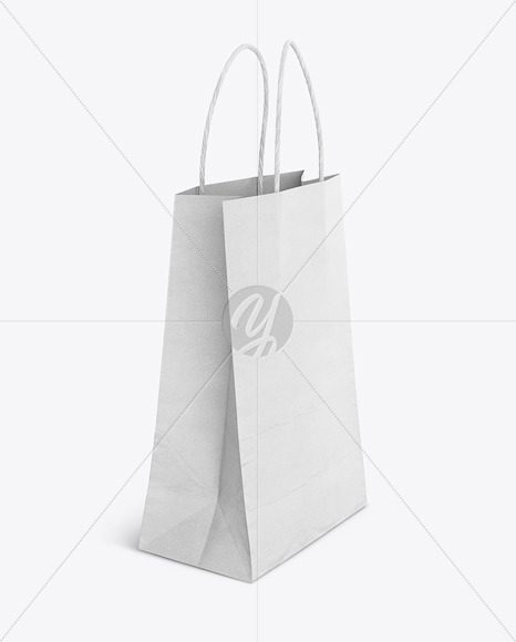 Download Textured Matte Paper Shopping Bag Mockup Half Side View In Bag Sack Mockups On Yellow Images Object Mockups