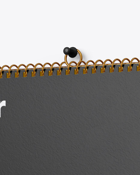 Textured Wall Calendar w  Pin Mockup PSD #1