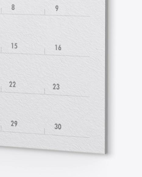 Textured Wall Calendar W Pin Mockup In Stationery Mockups On Yellow Images Object Mockups