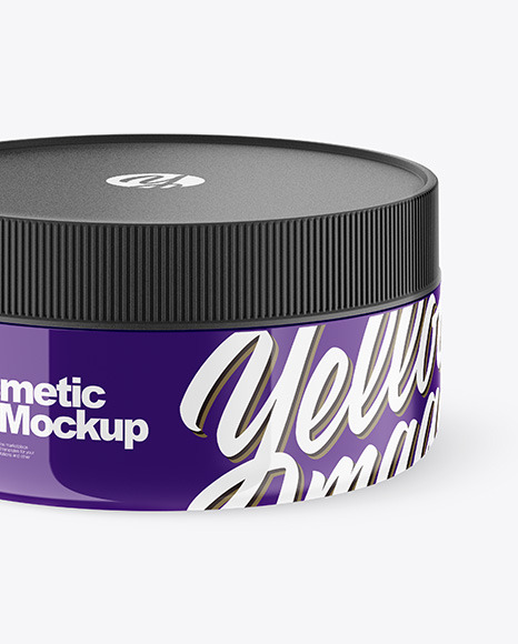 Download Glossy Cosmetic Jar Mockup High Angle Shot In Jar Mockups On Yellow Images Object Mockups PSD Mockup Templates