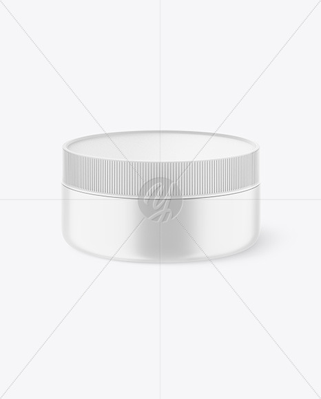 Matte  Cosmetic Jar Mockup   High Angle Shot PSD #1