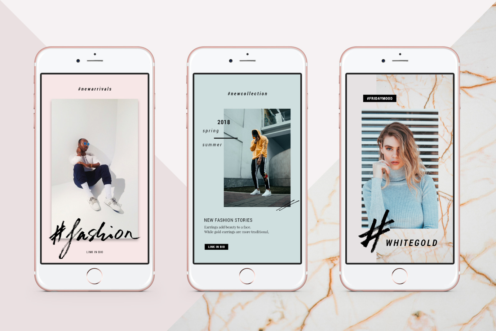 ANIMATED Modern Instagram Story Templates on Yellow Images Creative Store