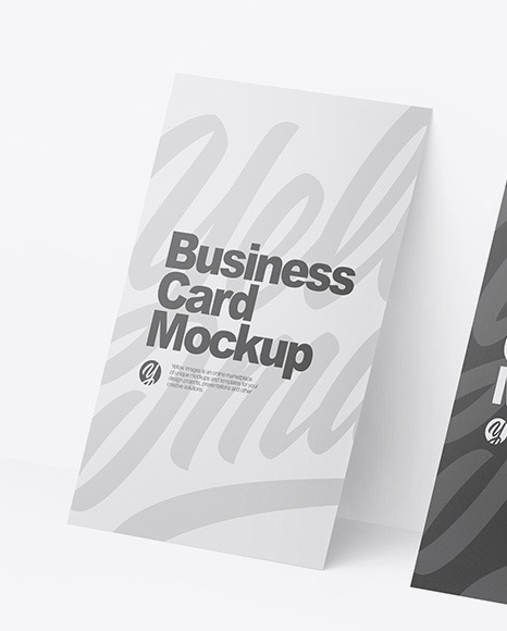 Three Paper Business Cards Mockup PSD #2