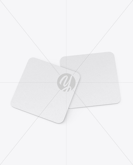 Paper Coasters Mockup PSD #3