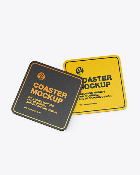 Download Paper Coasters Mockup In Stationery Mockups On Yellow Images Object Mockups