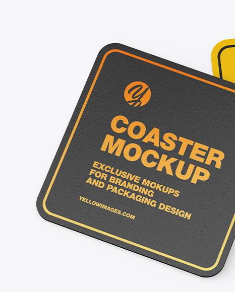 Paper Coasters Mockup PSD #2