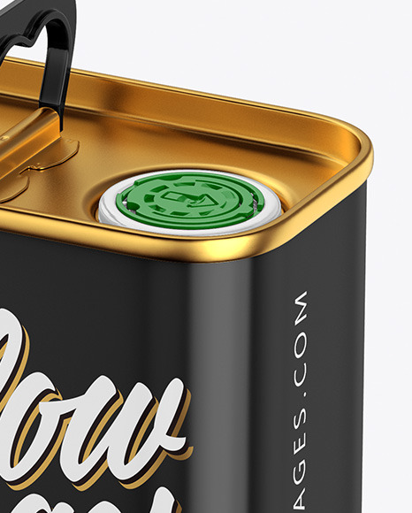 Download Glossy Olive Oil Tin Can Mockup In Can Mockups On Yellow Images Object Mockups PSD Mockup Templates