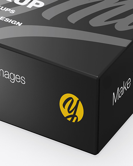 Download Glossy Box Mockup In Box Mockups On Yellow Images Object Mockups