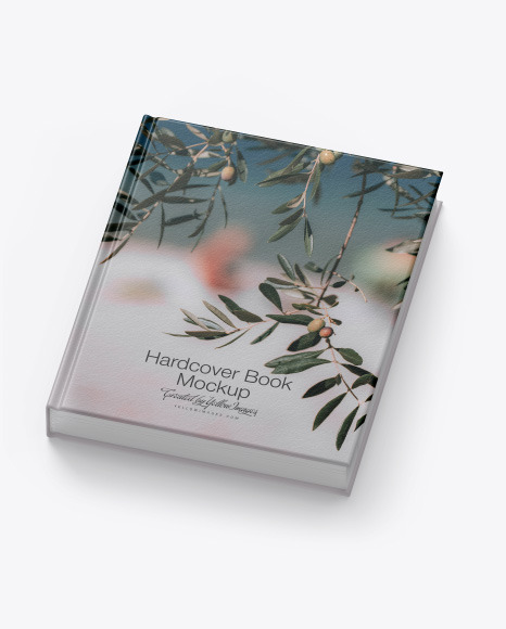 Hardcover Book w  Textured Cover Mockup PSD #2