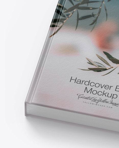 Hardcover Book w  Textured Cover Mockup PSD #5