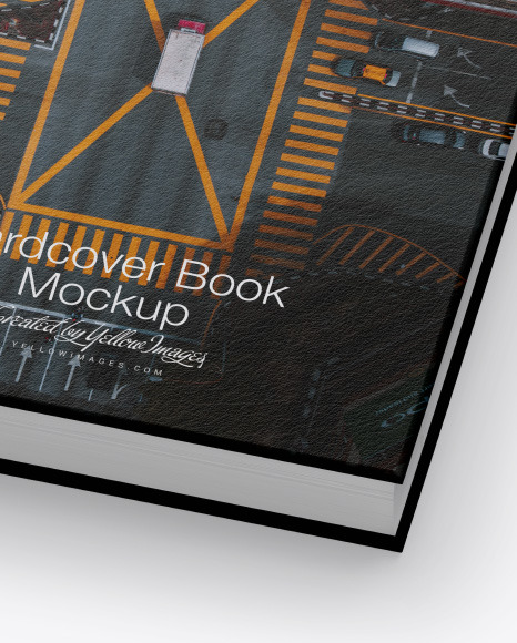 Download Hardcover Book W Textured Cover Mockup In Stationery Mockups On Yellow Images Object Mockups PSD Mockup Templates