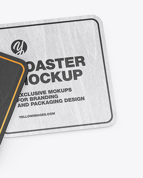 Download Wood Coasters Mockup In Stationery Mockups On Yellow Images Object Mockups PSD Mockup Templates