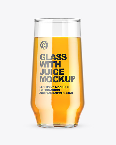 Download Clear Glass With Juice Mockup In Cup Bowl Mockups On Yellow Images Object Mockups PSD Mockup Templates