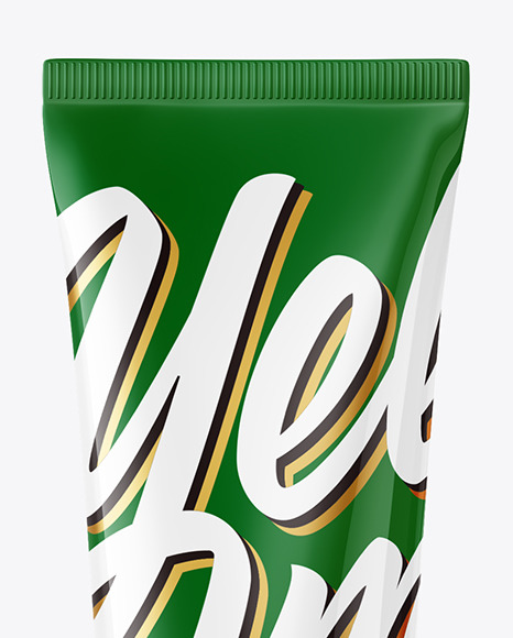 Glossy Cosmetic Tube with Box Mockup PSD #2