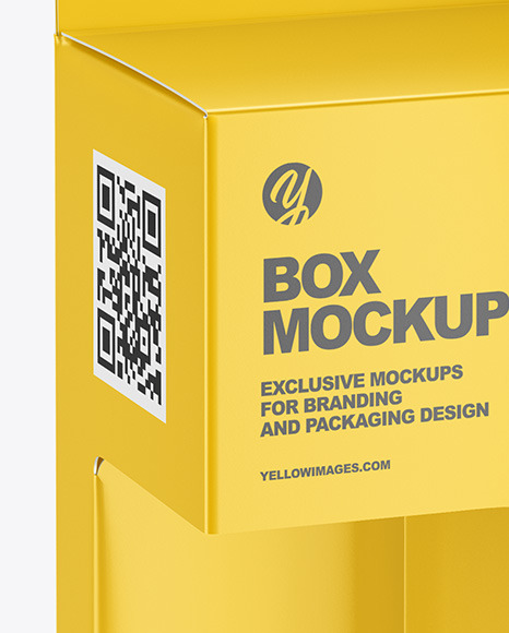 Download Box with Vape Bottle Mockup in Box Mockups on Yellow ...