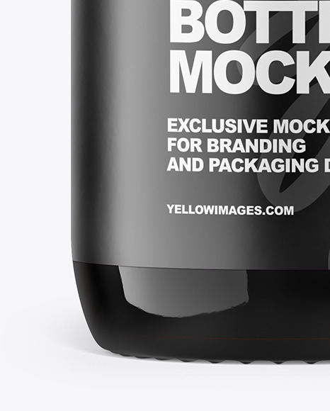 50ml Amber Glass Bottle Mockup In Bottle Mockups On Yellow Images Object Mockups