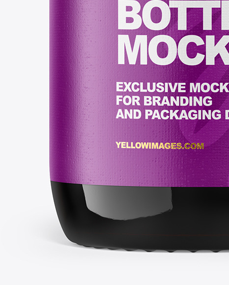 50ml Amber Glass Bottle Mockup In Bottle Mockups On Yellow Images Object Mockups