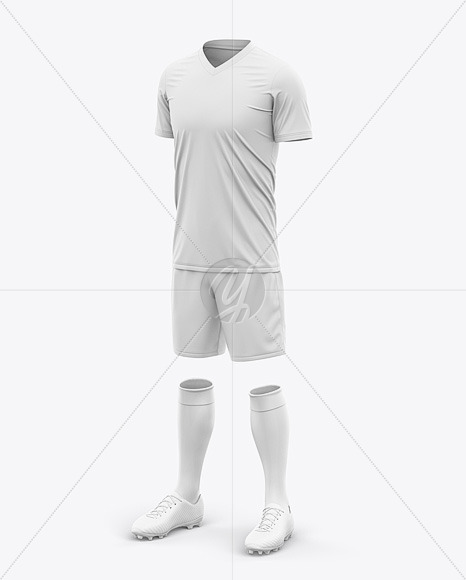 Download Men S Full Soccer Kit Mockup Front View In Apparel Mockups On Yellow Images Object Mockups