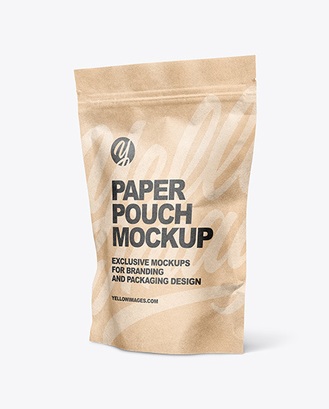 Download Kraft Paper Stand Up Pouch Mockup Yellow Author Yellowimages Mockups