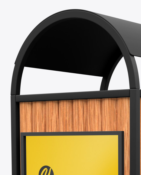 Download Advertising Rubbish Bin Mockup Perspective View In Outdoor Advertising Mockups On Yellow Images Object Mockups Yellowimages Mockups