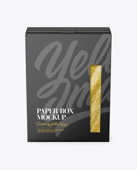 Download Paper Box With Anellini Mockup Front View In Box Mockups On Yellow Images Object Mockups Yellowimages Mockups