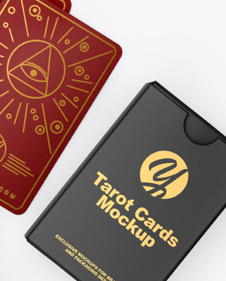 Tarot Cards with Box Mockup PSD #4