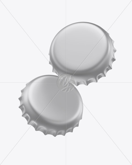 Matte Metallic Bottle Caps Mockup In Bottle Mockups On Yellow Images Object Mockups