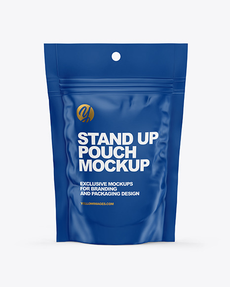 Matte Vacuum Pouch Mockup In Pouch Mockups On Yellow Images Object Mockups