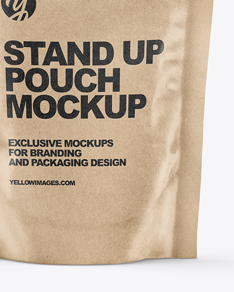 Download Kraft Vacuum Pouch Mockup In Pouch Mockups On Yellow Images Object Mockups PSD Mockup Templates