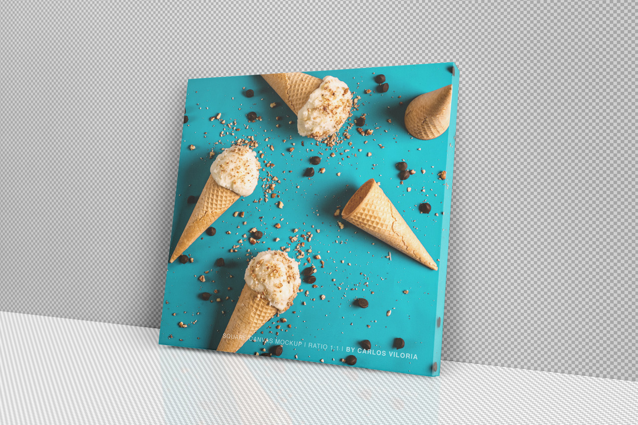 Download Square Canvas Ratio 1x1 Mockup 03 in Indoor Advertising ...