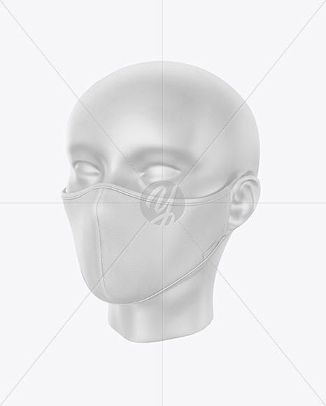 Face Mask Mockup In Apparel Mockups On Yellow Images Object Mockups