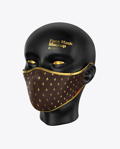 Download Face Mask Mockup in Apparel Mockups on Yellow Images ...