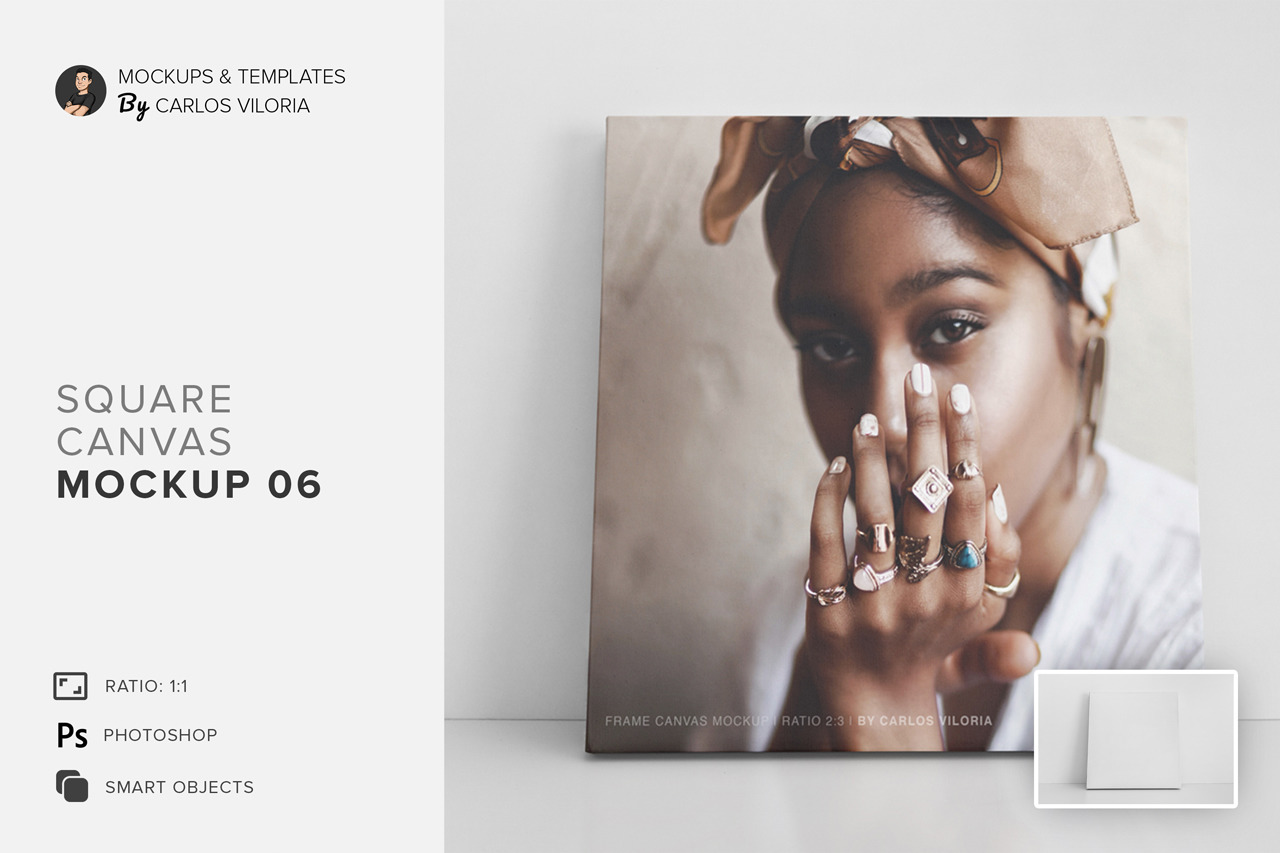 Download Square Canvas Ratio 1x1 Mockup 06 in Indoor Advertising ...