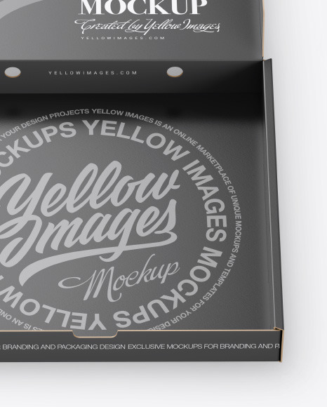 Download Opened Matte Pizza Box Mockup In Box Mockups On Yellow Images Object Mockups PSD Mockup Templates