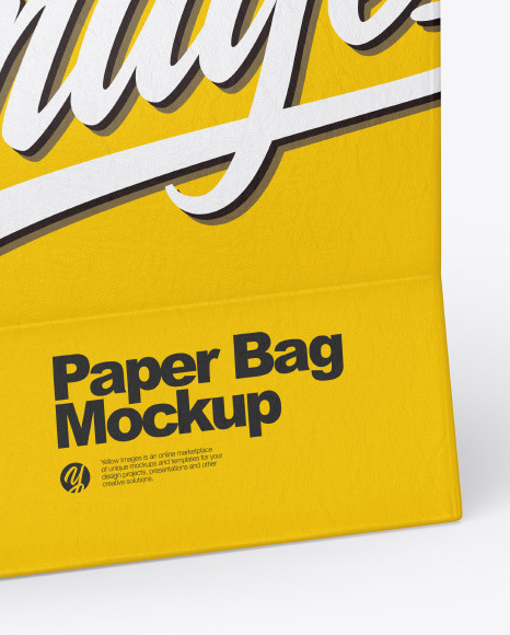 Textured Shopping Bag w/ Rope Handles Mockup