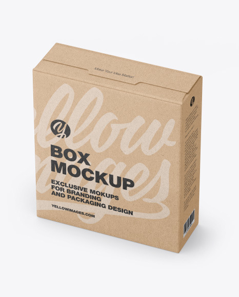 Download Kraft Box Mockup In Box Mockups On Yellow Images Object Mockups Yellowimages Mockups