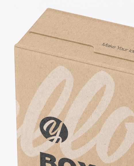 Download Kraft Box Mockup In Box Mockups On Yellow Images Object Mockups