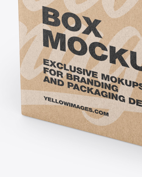 Download Kraft Box Mockup In Box Mockups On Yellow Images Object Mockups