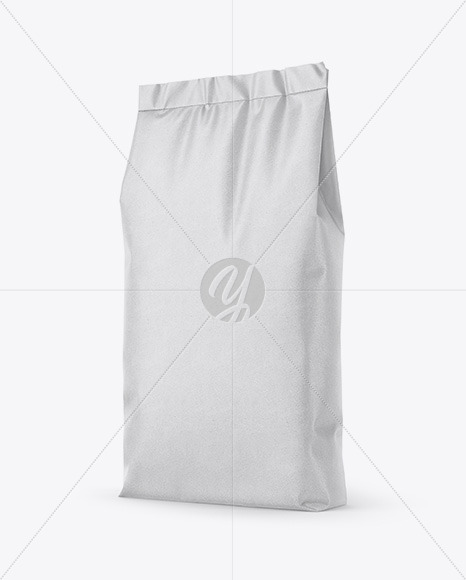 Download Kraft Stand Up Bag Mockup Half Side View In Bag Sack Mockups On Yellow Images Object Mockups